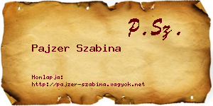 Pajzer Szabina névjegykártya